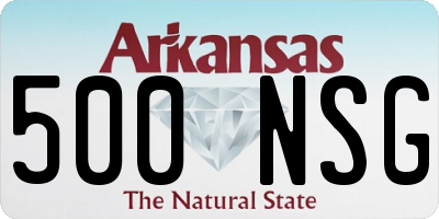 AR license plate 500NSG
