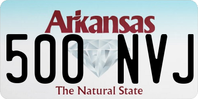 AR license plate 500NVJ
