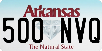 AR license plate 500NVQ