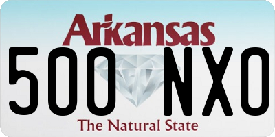 AR license plate 500NXO