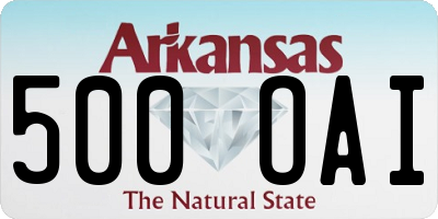 AR license plate 500OAI