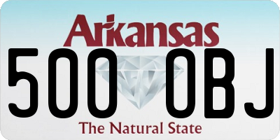 AR license plate 500OBJ