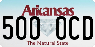 AR license plate 500OCD