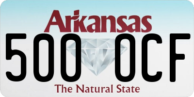 AR license plate 500OCF