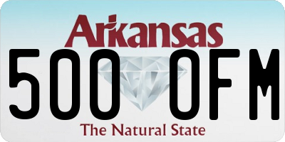 AR license plate 500OFM