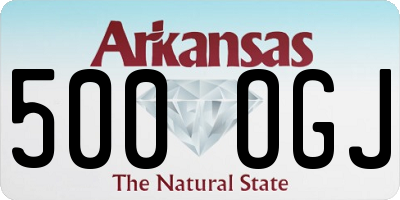 AR license plate 500OGJ