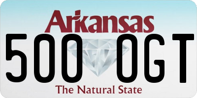 AR license plate 500OGT