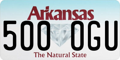 AR license plate 500OGU