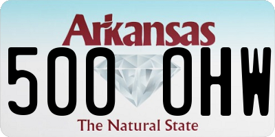 AR license plate 500OHW