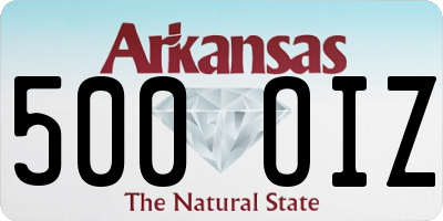 AR license plate 500OIZ