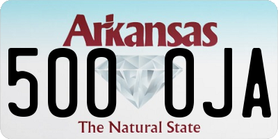 AR license plate 500OJA