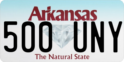 AR license plate 500UNY