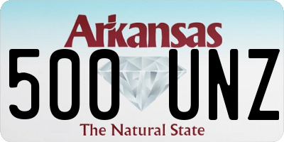 AR license plate 500UNZ