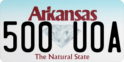 AR license plate 500UOA