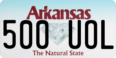 AR license plate 500UOL