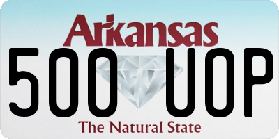 AR license plate 500UOP