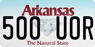 AR license plate 500UOR