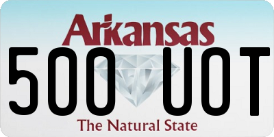 AR license plate 500UOT