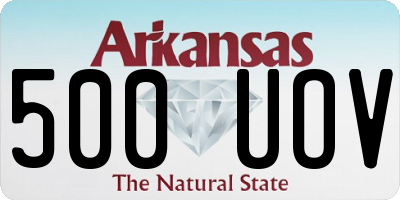 AR license plate 500UOV