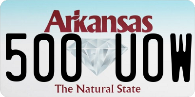 AR license plate 500UOW