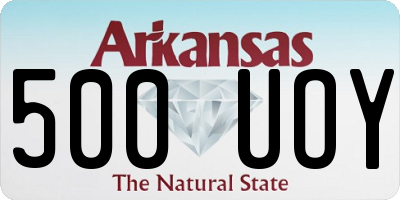 AR license plate 500UOY