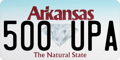 AR license plate 500UPA