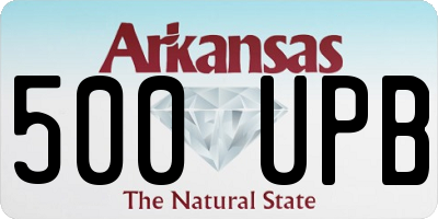 AR license plate 500UPB