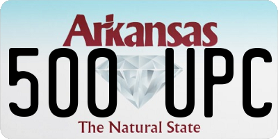 AR license plate 500UPC