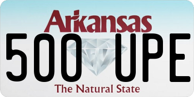 AR license plate 500UPE