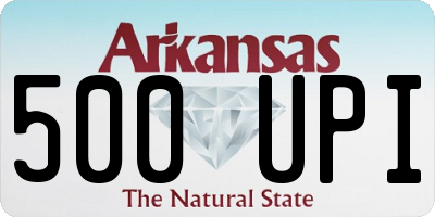 AR license plate 500UPI