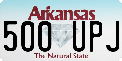 AR license plate 500UPJ