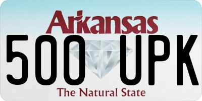 AR license plate 500UPK