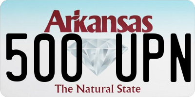 AR license plate 500UPN