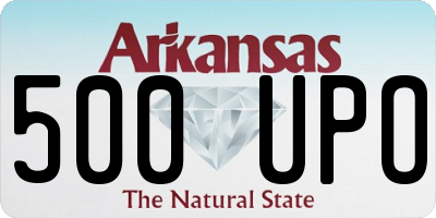AR license plate 500UPO