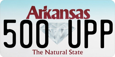 AR license plate 500UPP