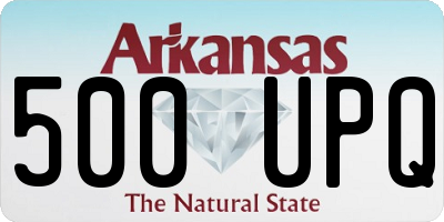 AR license plate 500UPQ
