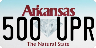 AR license plate 500UPR