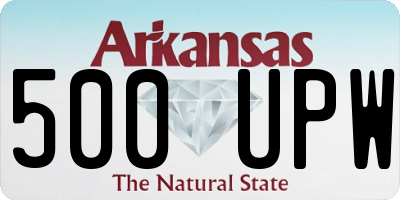 AR license plate 500UPW