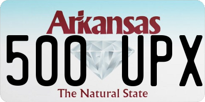 AR license plate 500UPX