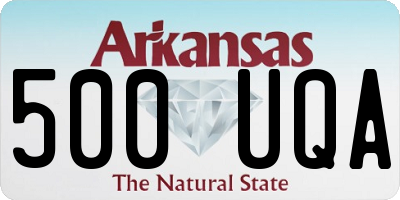 AR license plate 500UQA