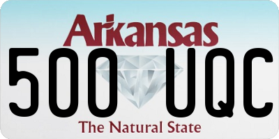 AR license plate 500UQC