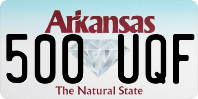 AR license plate 500UQF