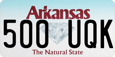 AR license plate 500UQK