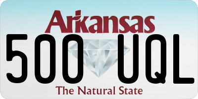 AR license plate 500UQL