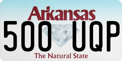 AR license plate 500UQP