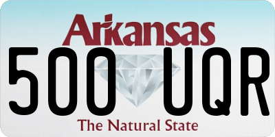 AR license plate 500UQR