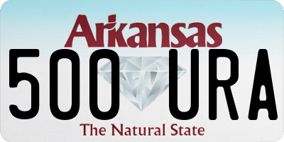 AR license plate 500URA