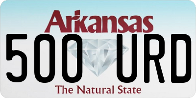 AR license plate 500URD