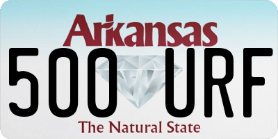 AR license plate 500URF