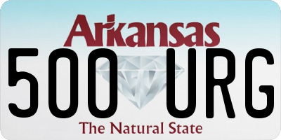 AR license plate 500URG